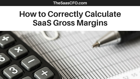 Calculate gross margin saas